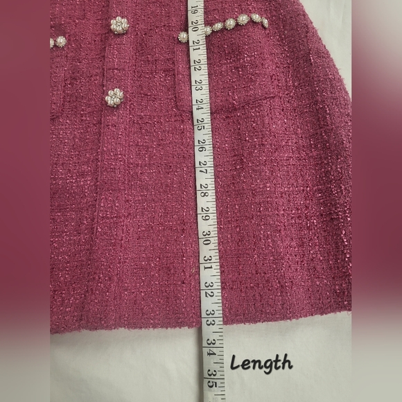 NEW Likely Alani Dress Size 8 Red Violet Short Sleeve Pink Tweed Wool Mini Dress - Picture 14 of 17
